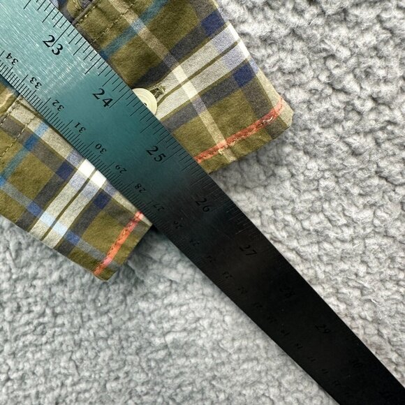 Eddie Bauer Men Shirt Extra Large Green Plaid 100% Cotton Button Front - Picture 10 of 10